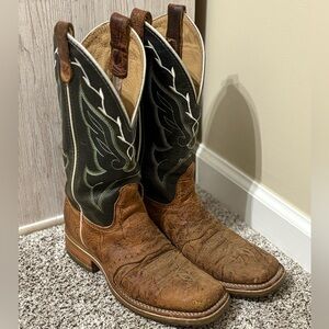 Double H Men’s Brown Leather Western Square Toe DH5311 Size 6.5M- RARE FIND